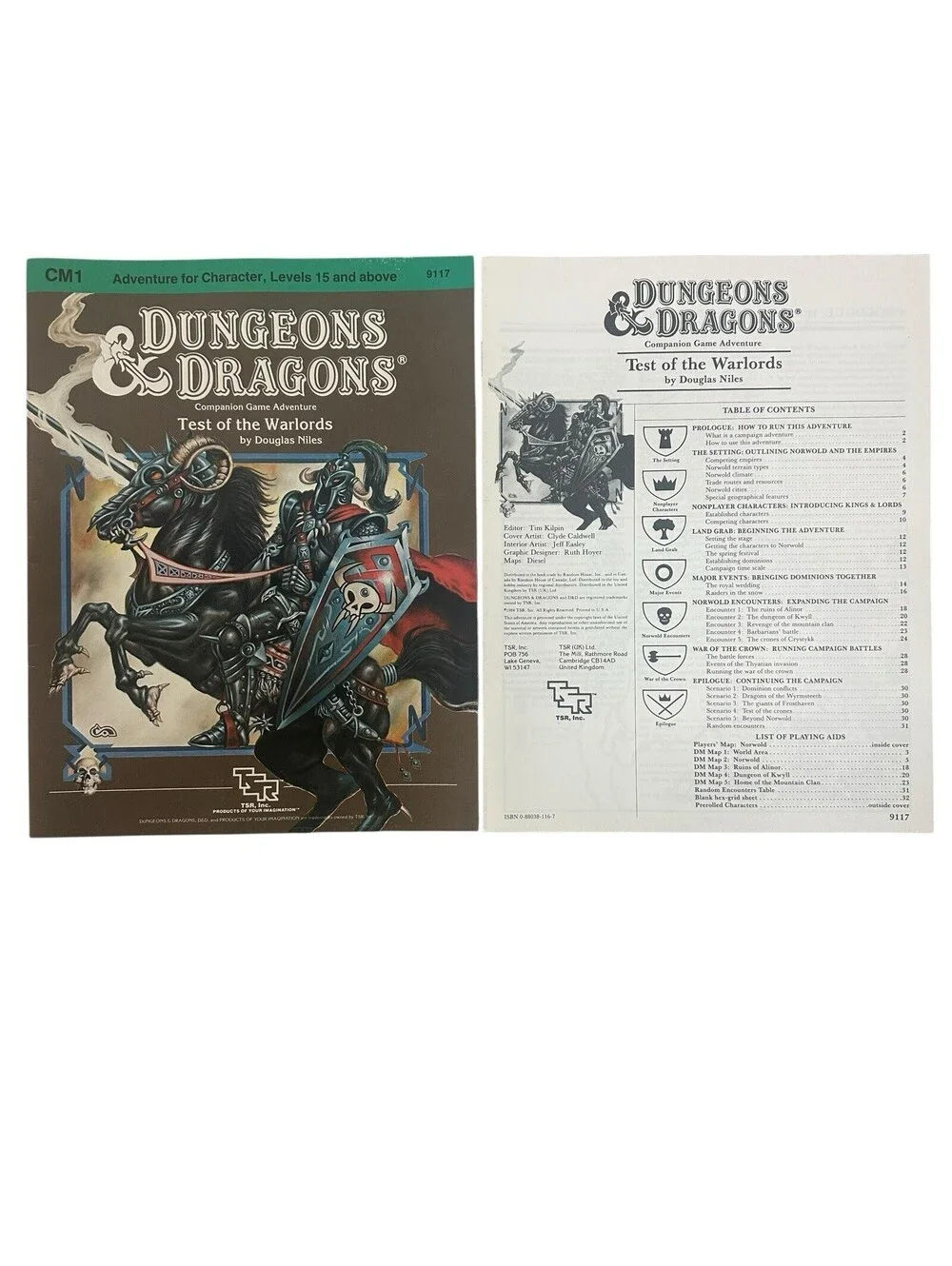 Test of the Warlords Adventure Module - Dungeons and Dragons CM1